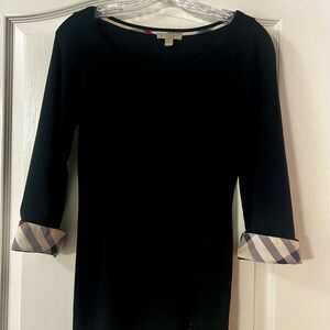 Burberry Black Top  with Signature Classic Checker design!